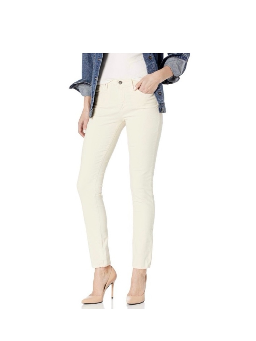 AG Adriano Goldschmied Cream Skinny Jeans